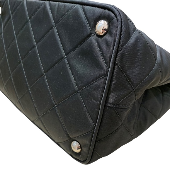 Prada Quilted Chain Tote Bag 2way Shoulder Bag Black - Picture 6 of 10